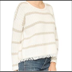 Madewell Striped Esther Fringe Pullover